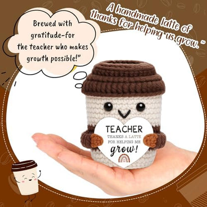 Teacher Gifts Christmas Appreciation Gift for Women Men Crochet Coffee