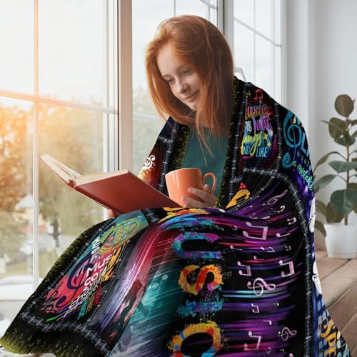 Music Gifts for Men Women,Music Blanket Gifts For Musical Lovers