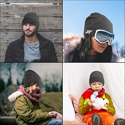 beanie Bluetooth, MUSICBEE Bluetooth V5.2 Wireless Knit Winter Cap, 30