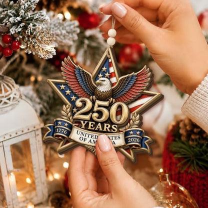 250 Years United States of America Ornament 2026 - Patriotic Bald
