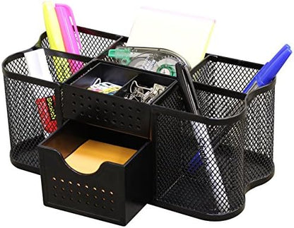 Deco Brothers Desk Organizers Pen Holder Office Caddy Storage, Black