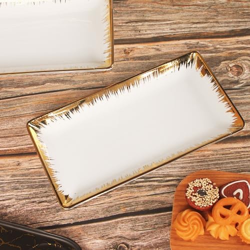 Three-Tier Ceramic Plate Rack - Foldable Gold Plate Rack with Three