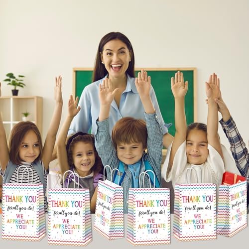 CHUNNIN 24 Pcs We Appreciate You Paper Gift Bags Thank You for All You