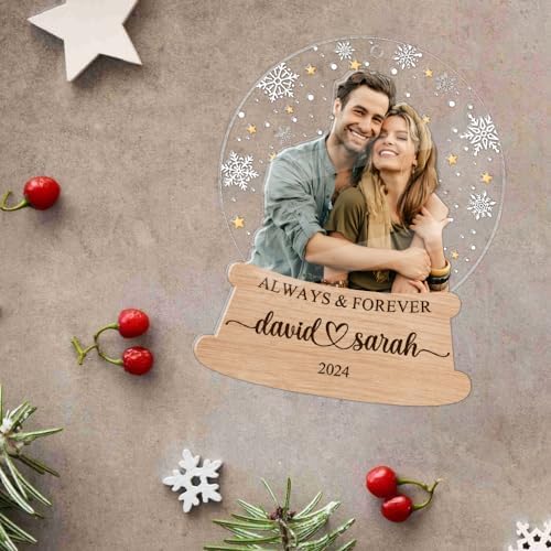 Custom Your Couple Photo Acrylic Ornament - Valentine's Day Gift for