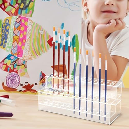 Acrylic Pen Holder, 44-Slots Pen Display Stand Focal Pen Holder
