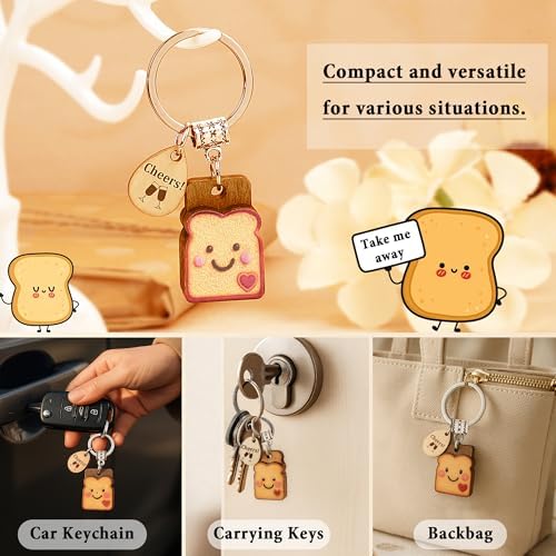 PEALICIOUS Toast Keychain for Girls New Beginnings Congratulations