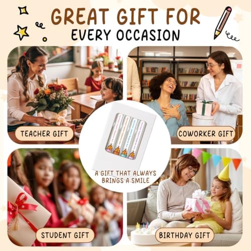 6 Pcs Emotional Support Dumpster Fire Pen Set – Funny Office Pens for