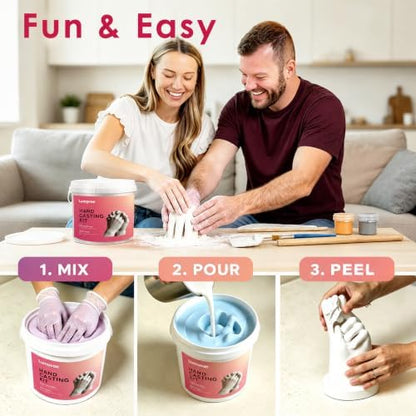Hand Casting Kit with Extra Practice Pack, Non‐Toxic 3D Hand Mold Kit