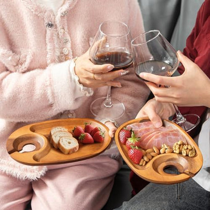 Wine Appetizer Plates, Acacia Mini Cheese Charcuterie Boards
