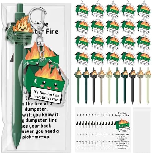 Sayglossy 20 Sets Dumpster Fire Pens Correctional Officer Gifts