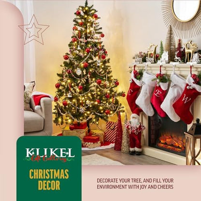 Klikel Reindeer Stocking Holder Set of 3-2D Deer and Sleigh Stocking