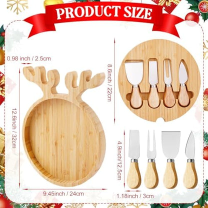 Remerry Christmas Serving Platter Cutting Board Set, Christmas Serving