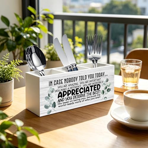 Inspirational Pen Pencil Holder Organizer for Desk, Appreciation Thank