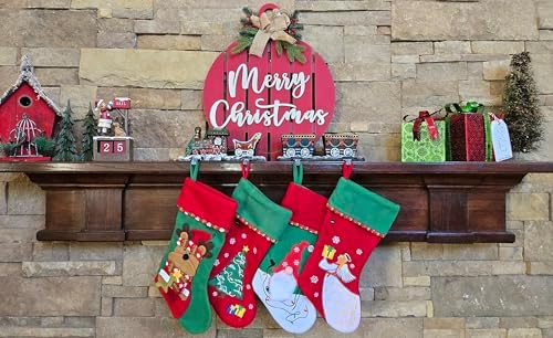 Lulu Decor, Cast Iron Christmas Stocking Holder 3D Train Rail Carts