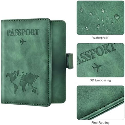Eoehro Passport Holder for Travel Essentials, Passport Wallet Cover