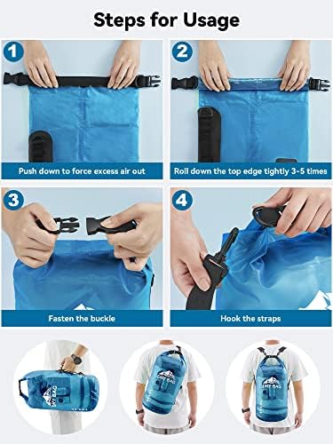 HEETA Dry Bag Waterproof Backpack with Phone Case 5L/10L/20L/30L/40L