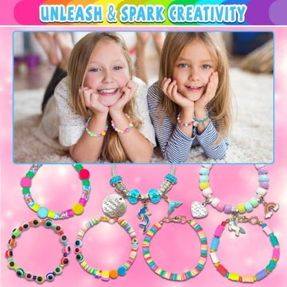 leitait Girls Toys Bracelet Making Kit -3400pcs Charm Jewelry Making