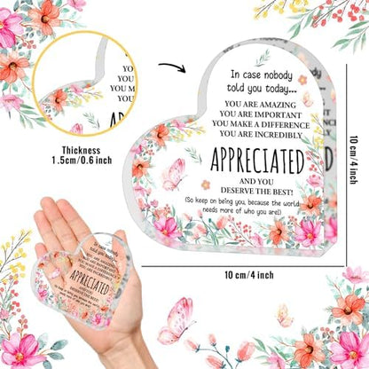 Appreciation Gifts for Women, Thank You Gifts, Affirmations Heart