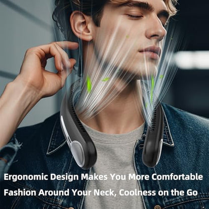Portable Neck Fan, Personal Wearable Bladeless Fan, 6000mAh USB