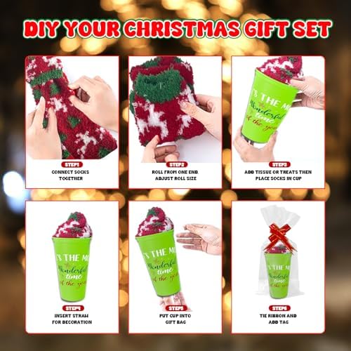 12 Set Christmas Thanksgiving Bulk Gifts Funny Cupcake Fuzzy Socks