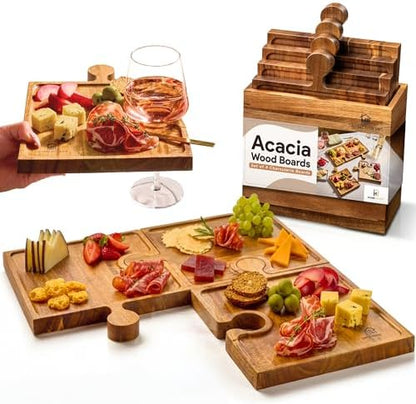 Homesphere Wooden Charcuterie Boards, Appetizer Tray for Parties &
