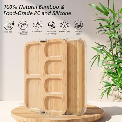 Charcuterie Boards with Foldable Lid, Portable Cheese Board Snack Tray