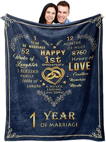 Mosslink 1st Anniversary Paper Gifts for Couple Husband Wife, 1 Year