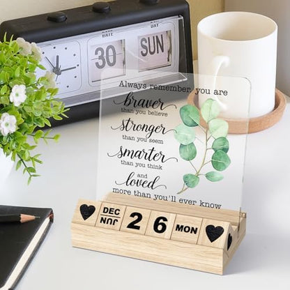 Positive Affirmations Quote Desk Decor, Inspirational Cheer Up Gifts