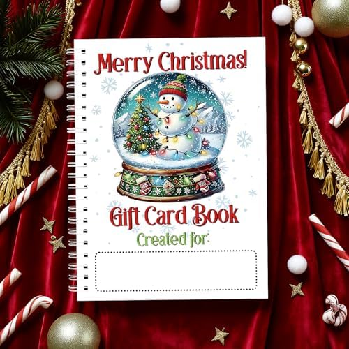 Merry Christmas Gift Card Holder Book - DIY Spiral-Bound with