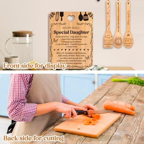 Gifts for Daughter - "Recipe for a Special Daughter" 4PCS Cutting