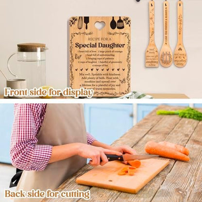 Gifts for Daughter - "Recipe for a Special Daughter" 4PCS Cutting