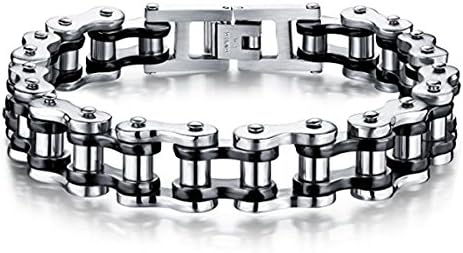 Feraco Mens Bikers Bracelet Stainless Steel Motorcycle Bike Chain