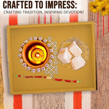 Coffee Table Tray with Handles, Return Gifts for Pooja, Return Gifts
