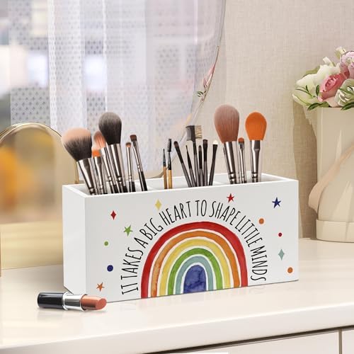 Boho Rainbow Teacher Pen Holder, Teacher Appreciation Gifts Office Pen