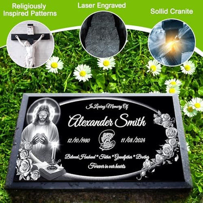 Memorial Stone Personalized Headstones for Graves,Temporary Grave