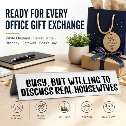 Funny Coworker Appreciation Desk Sign, Thank You Gift for Office Team
