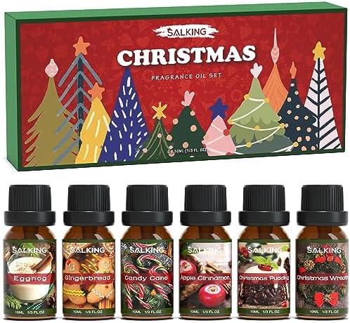 SALKING Christmas Fragrance Oils, Essential Oils Set for Diffuser for
