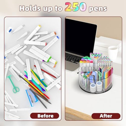 Absonic 250pcs Acrylic Pencil Holder Marker Organizer, Back to School