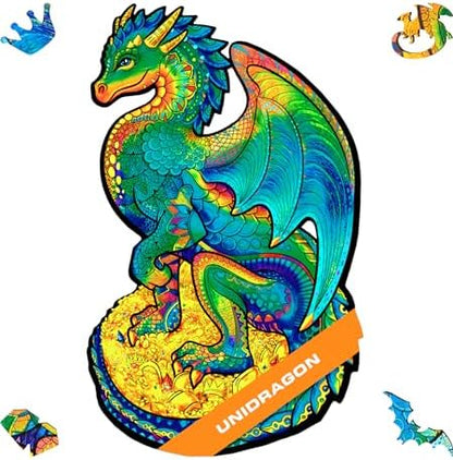 UNIDRAGON Wooden Puzzle - Dragon Protector Jigsaw Puzzle - 330 pcs