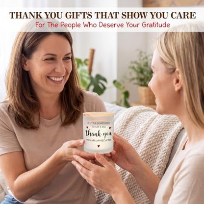 TEEZWONDER Christmas Thank You Gifts for Women, Scented Candle 10 oz