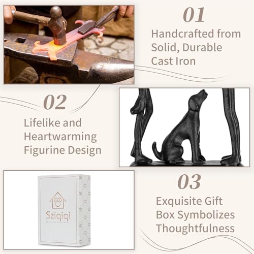 Sziqiqi Anniversary Wedding Gifts for Couple: Iron Family & Dog
