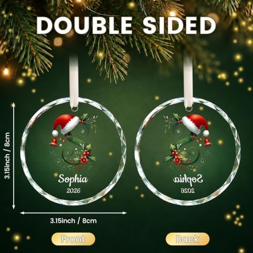 Letter Name Ornaments for Christmas Tree, Personalized Christmas