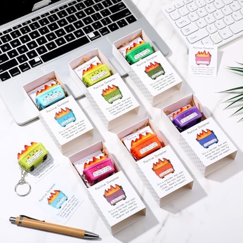 12 Sets Christmas Funny Gifts Stress Keychains Dumpster Relief