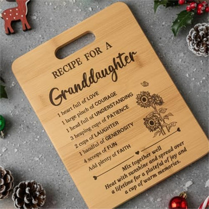 Gifts for Granddaughter Birthday Gift Ideas, Recipe Cutting Board for