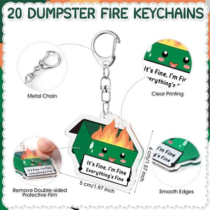 Sayglossy 20 Sets Dumpster Fire Pens Correctional Officer Gifts