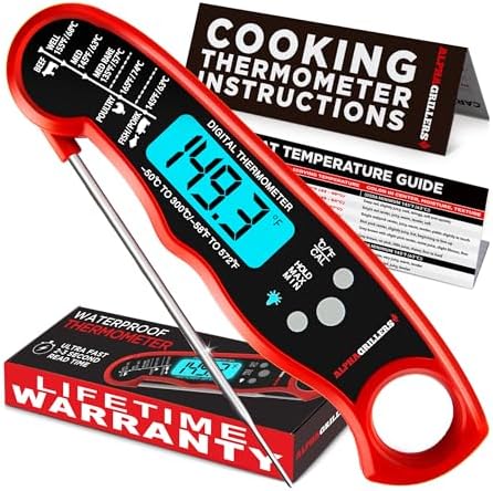 Alpha Grillers Instant Read Meat Thermometer Digital, Cooking, Food