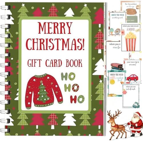 Christmas Gift Card Book - Surprises On Every Page, DIY Spiral-Bound