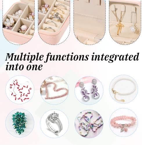 Prasacco 12 Pcs Travel Jewelry Case Bridesmaid Gifts Box PU Leather