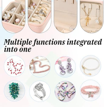 Prasacco 12 Pcs Travel Jewelry Case Bridesmaid Gifts Box PU Leather