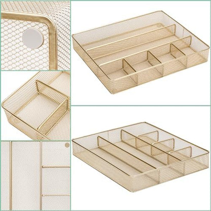Annova Desk Top Organizer Tray for Office Organization - Metal Mesh